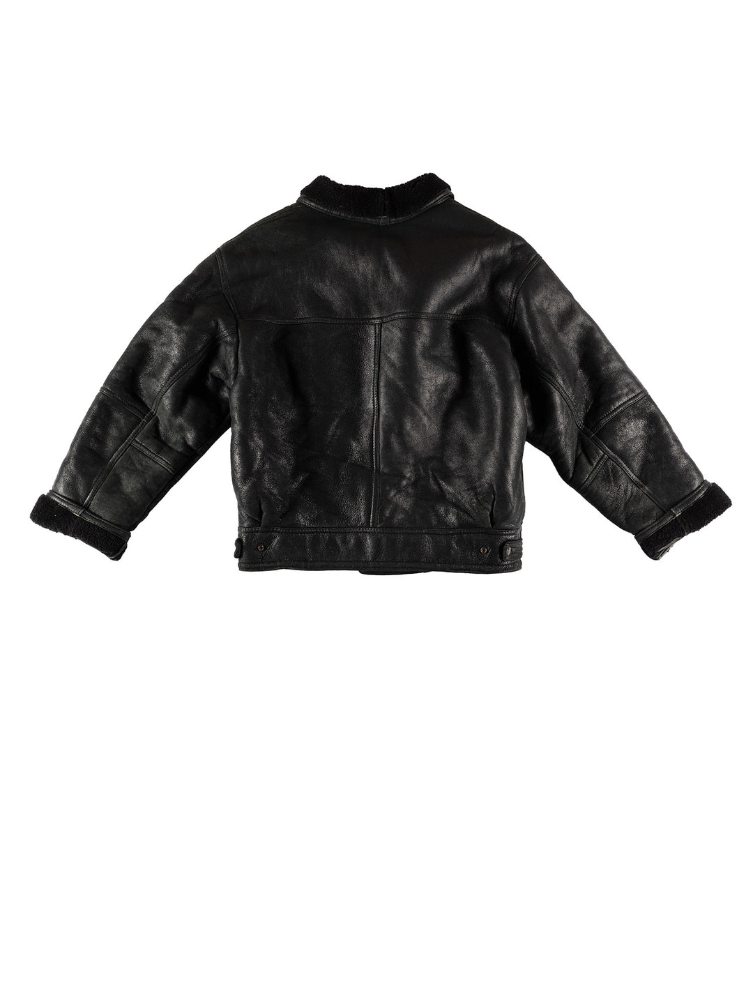 Vintage 80's Men Sheepskin Jacket in BlackVN621