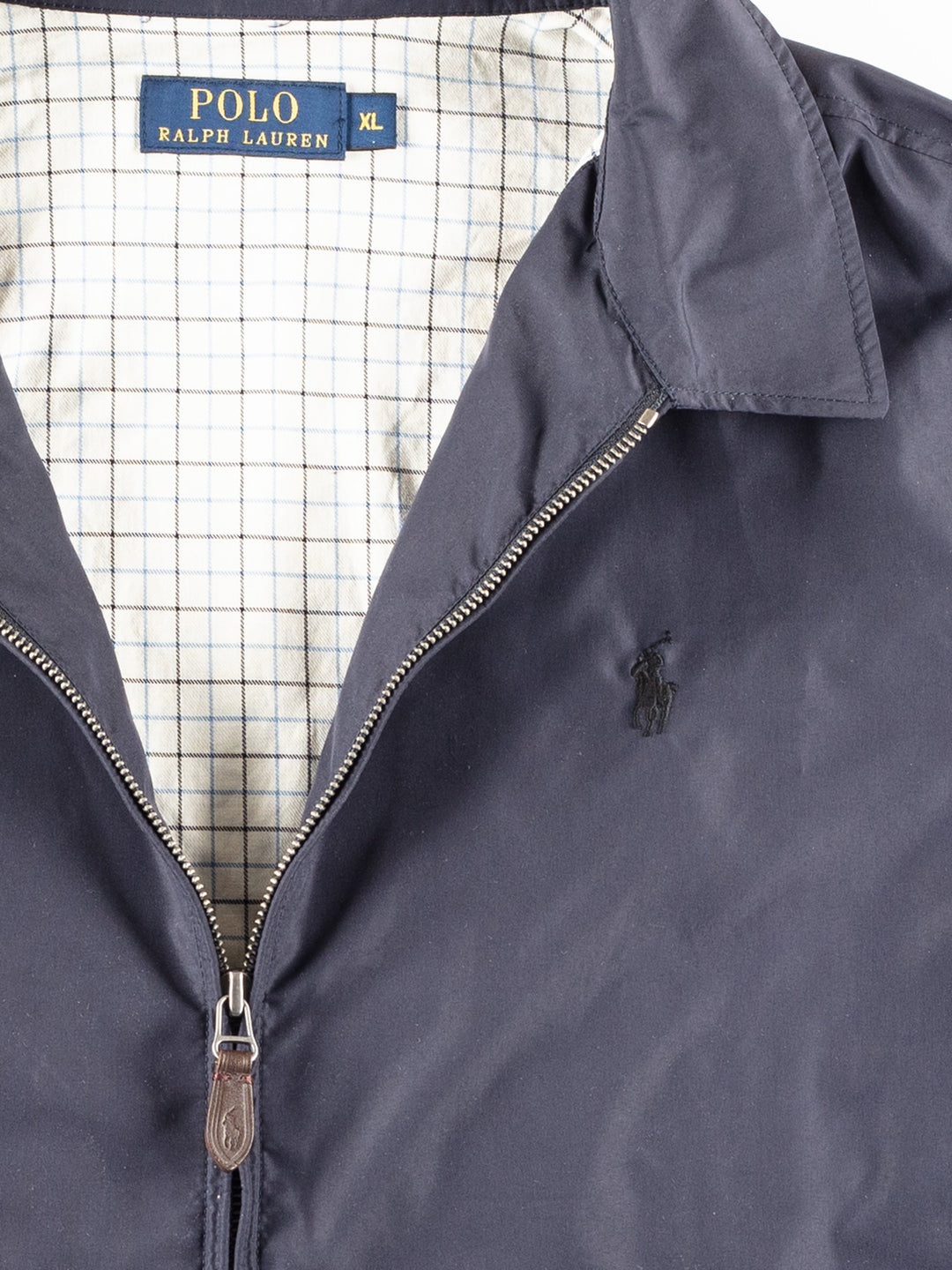 Vintage 00. gadu vīriešu Ralph Lauren neilona jaka zilā krāsā