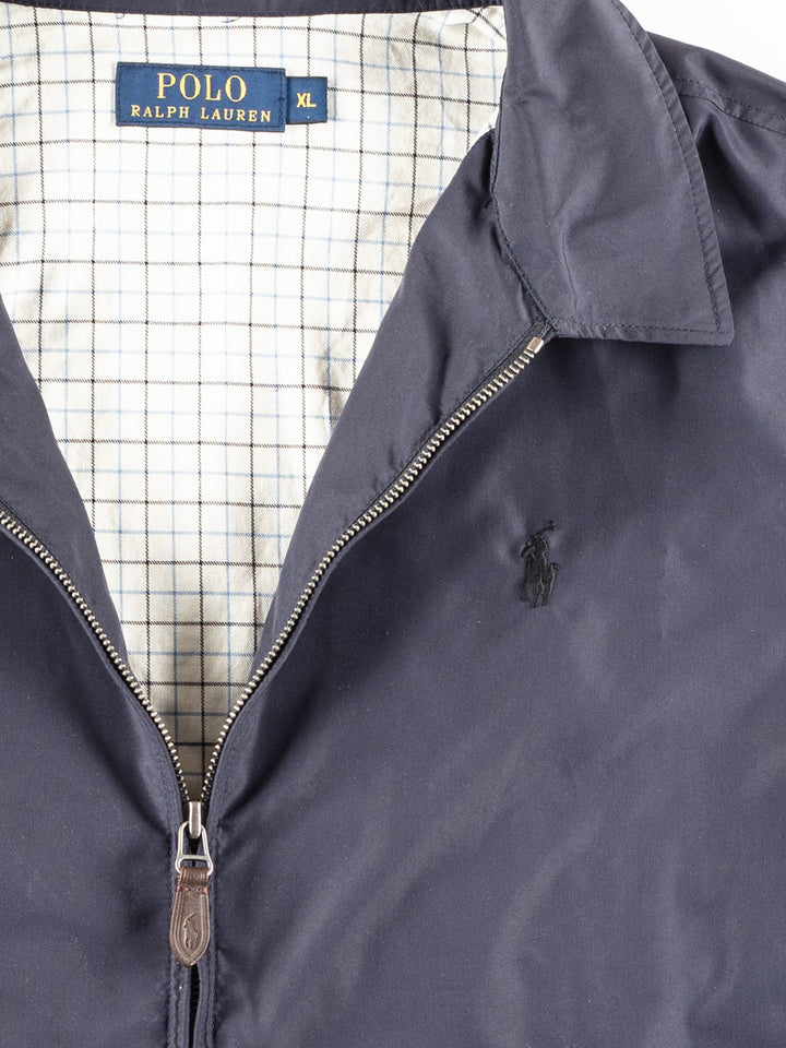 Vintage 00. gadu vīriešu Ralph Lauren neilona jaka zilā krāsā