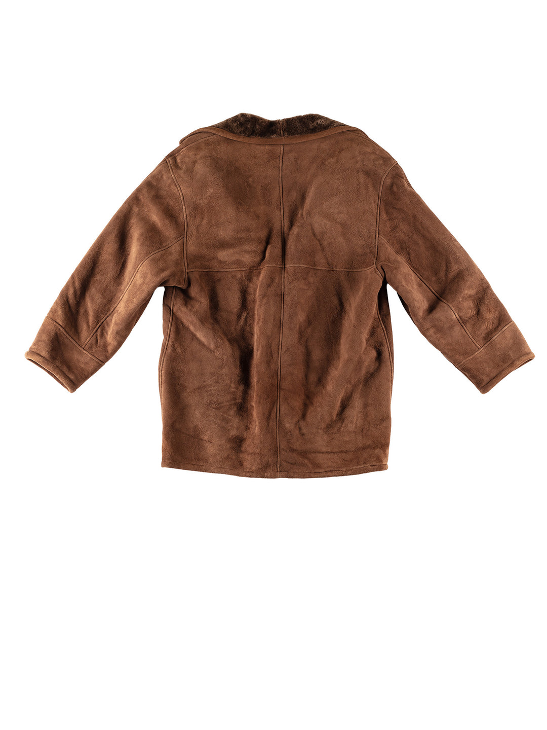 Vintage 80's Men Sheepskin Coat in BrownVN647