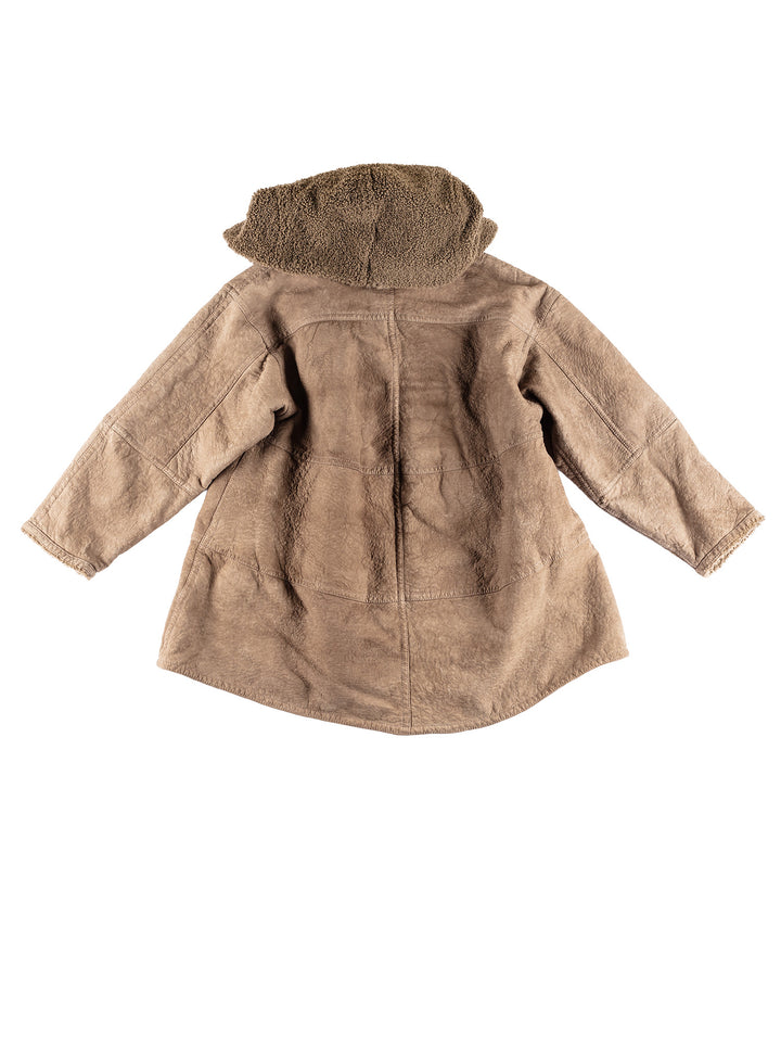 Vintage 80's Women Sheepskin Coat in BrownMN384