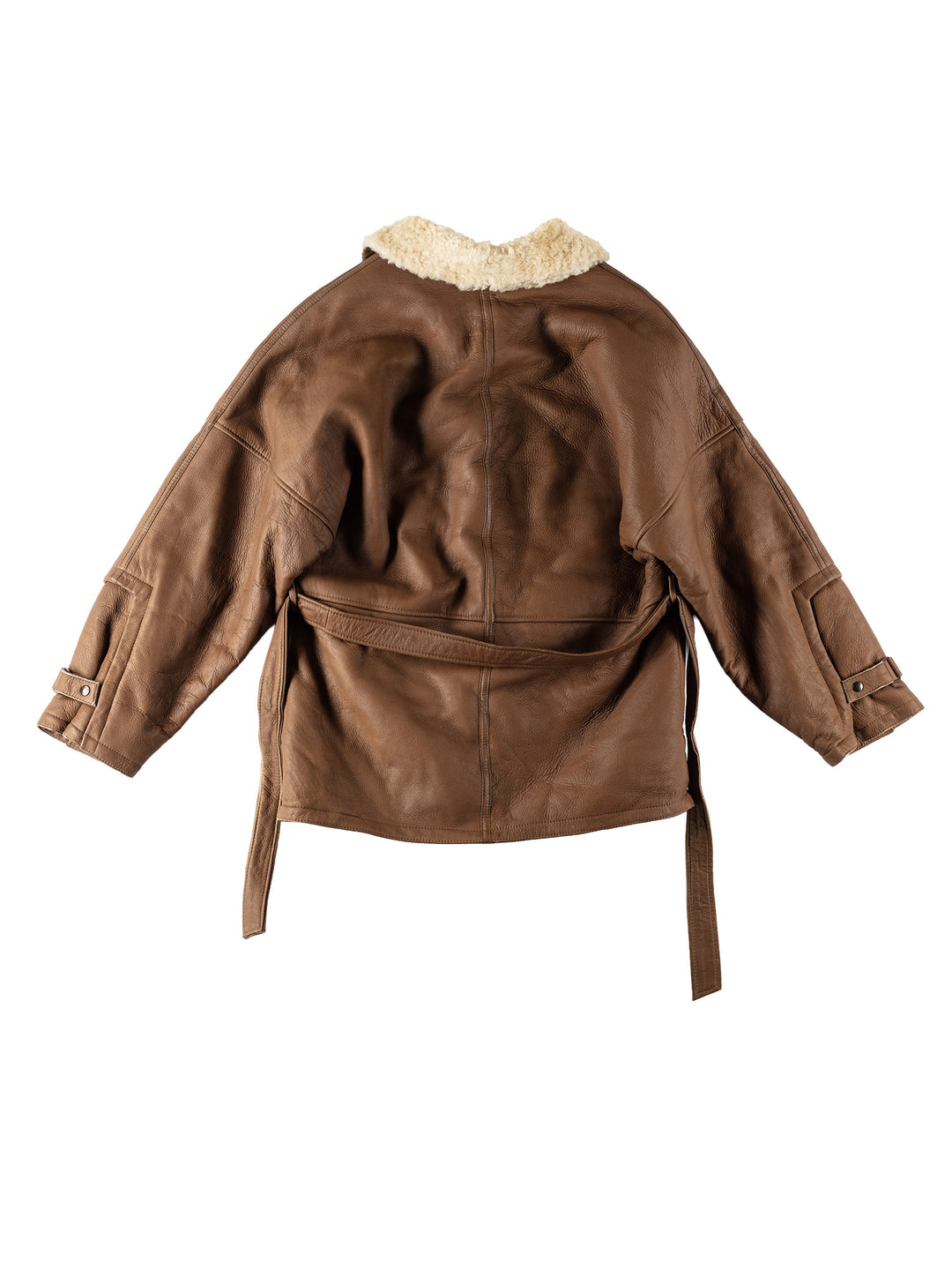 Vintage 80's Women Sheepskin Coat in BrownMN537