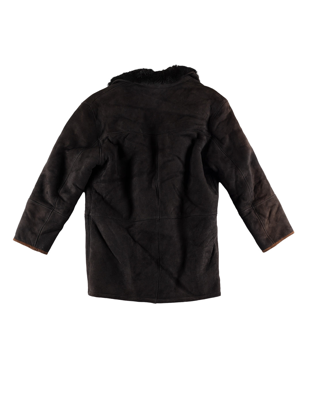 Vintage 80's Men Sheepskin Coat in BlackVN461