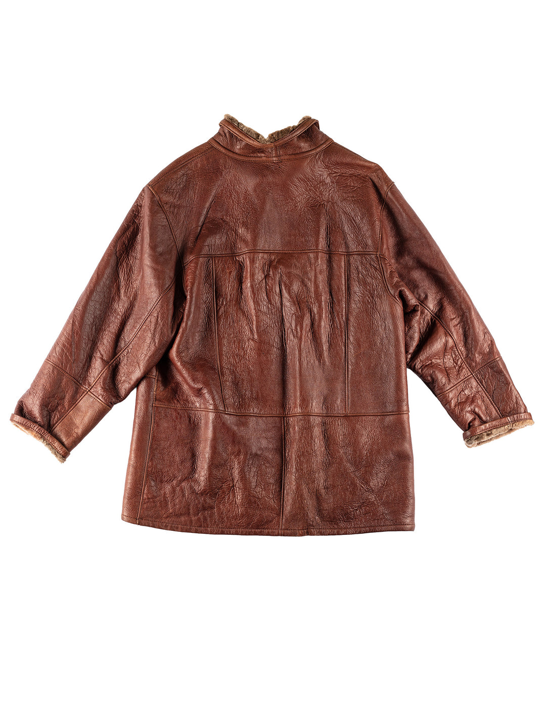 Vintage 80's Men Sheepskin Coat in BrownVN713