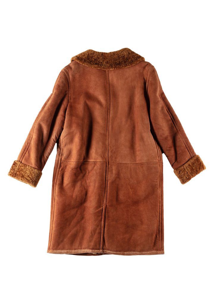 Vintage 70's Women Sheepskin Coat in BrownMN509