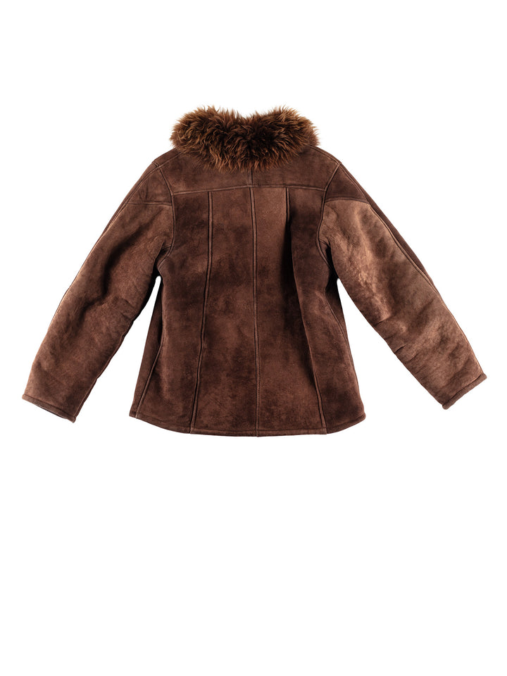 Vintage 70's Women Sheepskin Coat in BrownMN390
