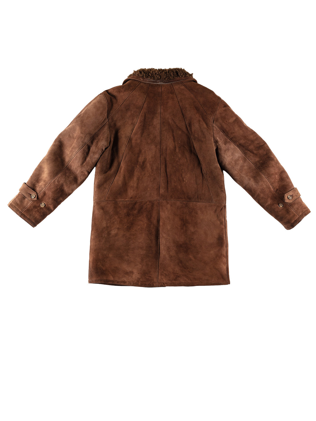 Vintage 80's Men Sheepskin Coat in BrownVN642