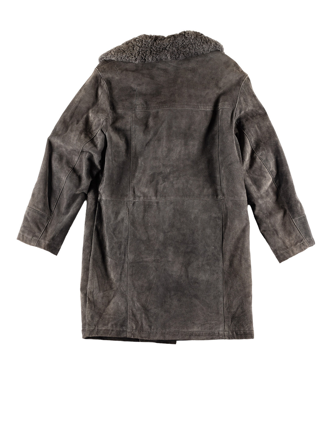 Vintage 70's Men Faux Sheepskin Coat in GrayVN748