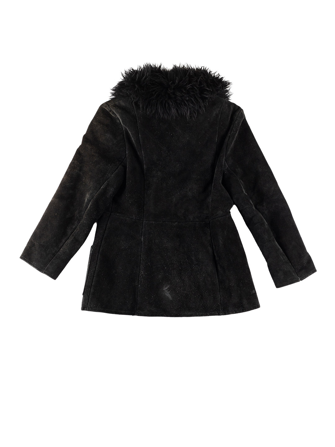 Vintage 70's Women Faux Sheepskin Jacket in BlackMN305