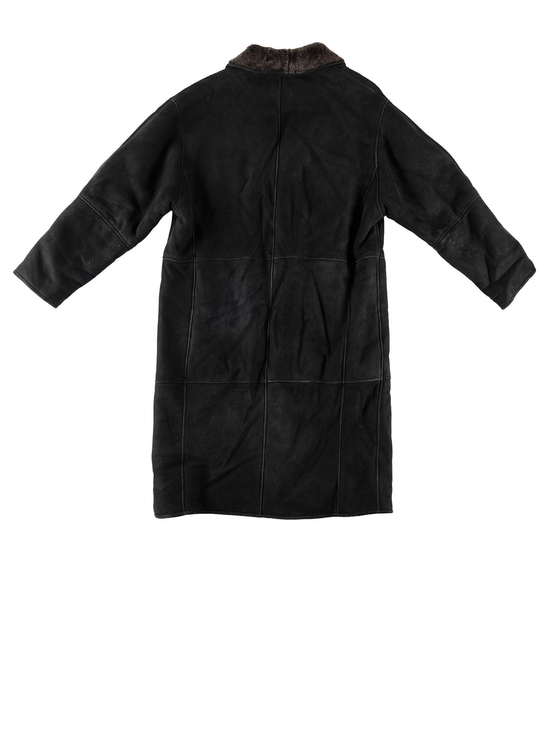 Vintage 80's Men Sheepskin Coat in BlackVN749