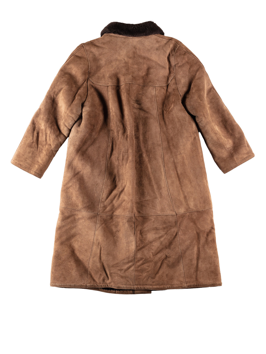 Vintage 80's Women Sheepskin Coat in BrownMN337