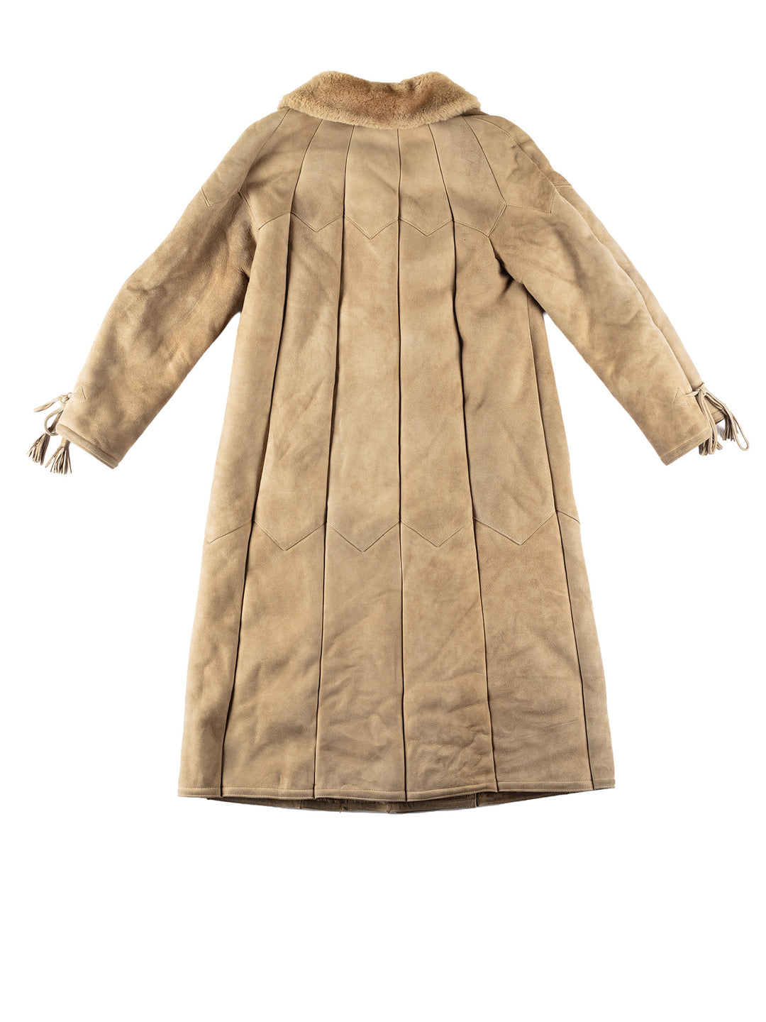 Vintage 80's Women Sheepskin Coat in BeigeMN648