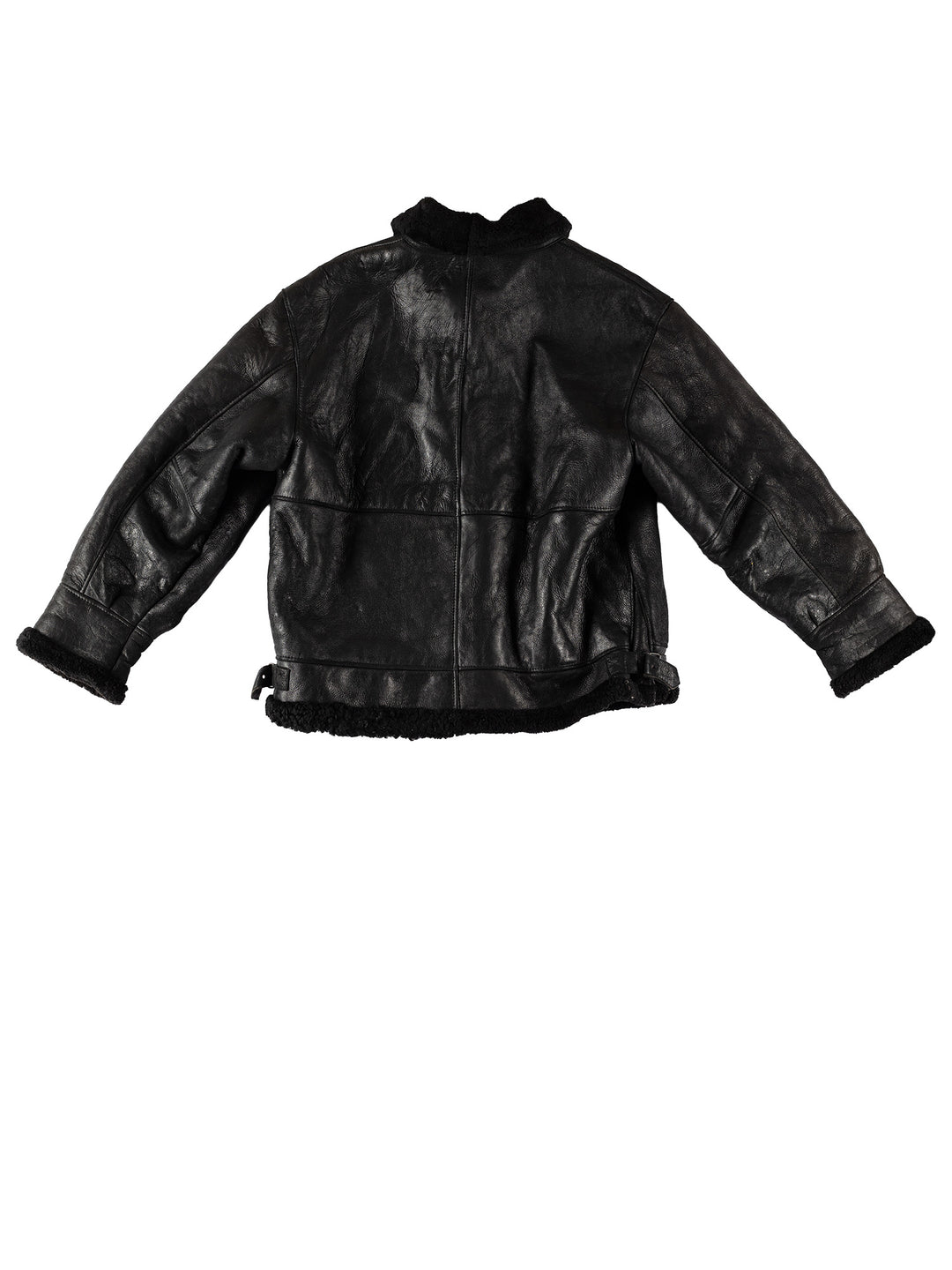 Vintage 80's Men Sheepskin Jacket in BlackVN684