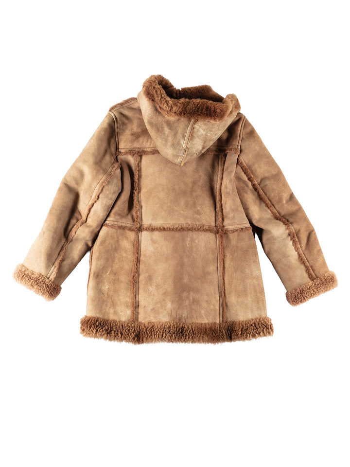 Vintage 70's Women Sheepskin Coat in BrownMN274