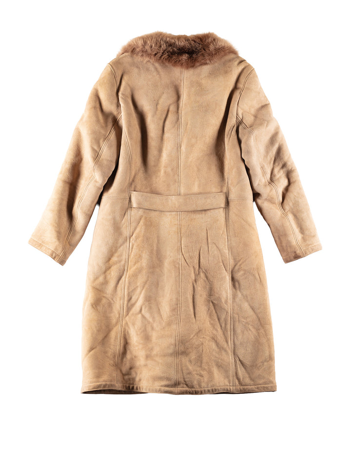Vintage 70's Men Sheepskin Coat in BeigeVN791