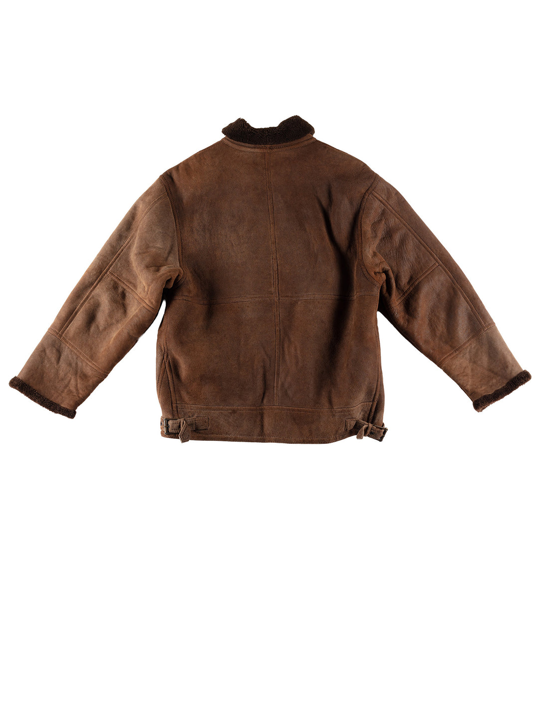 Vintage 80's Men Sheepskin Jacket in BrownVN495