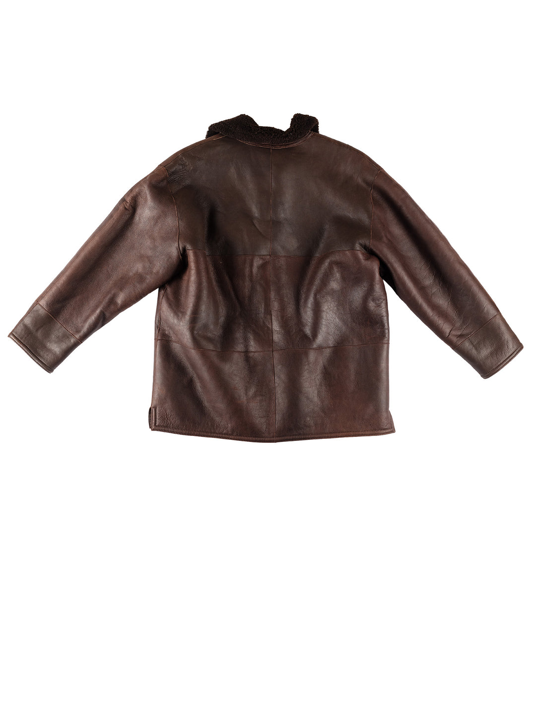 Vintage 80's Men Sheepskin Coat in BrownVN665