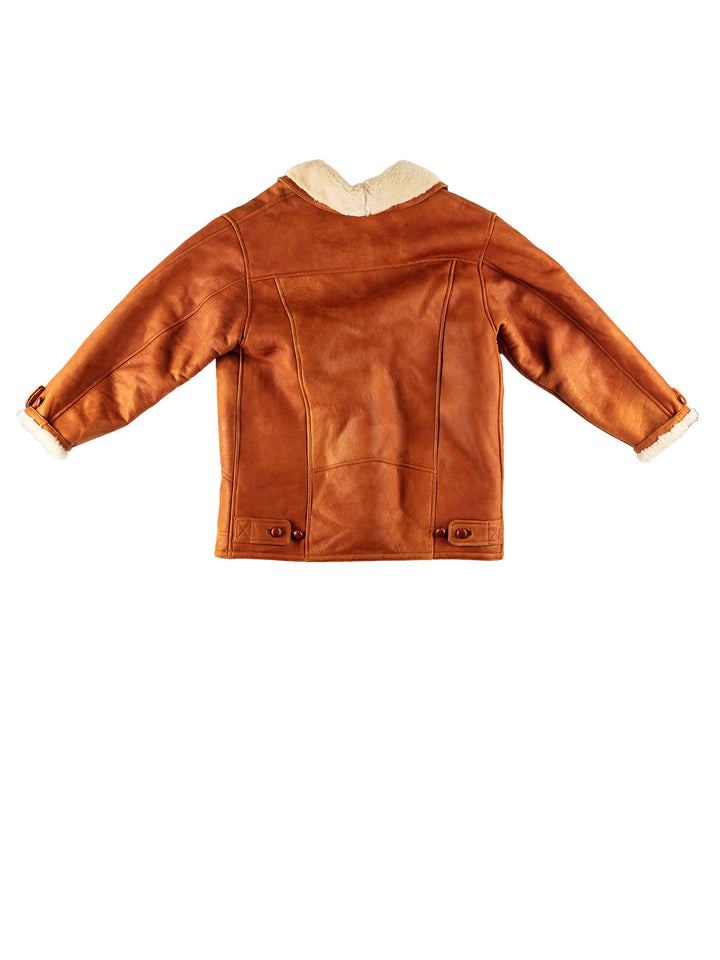 Vintage 80's Men Sheepskin Coat in BrownVN630