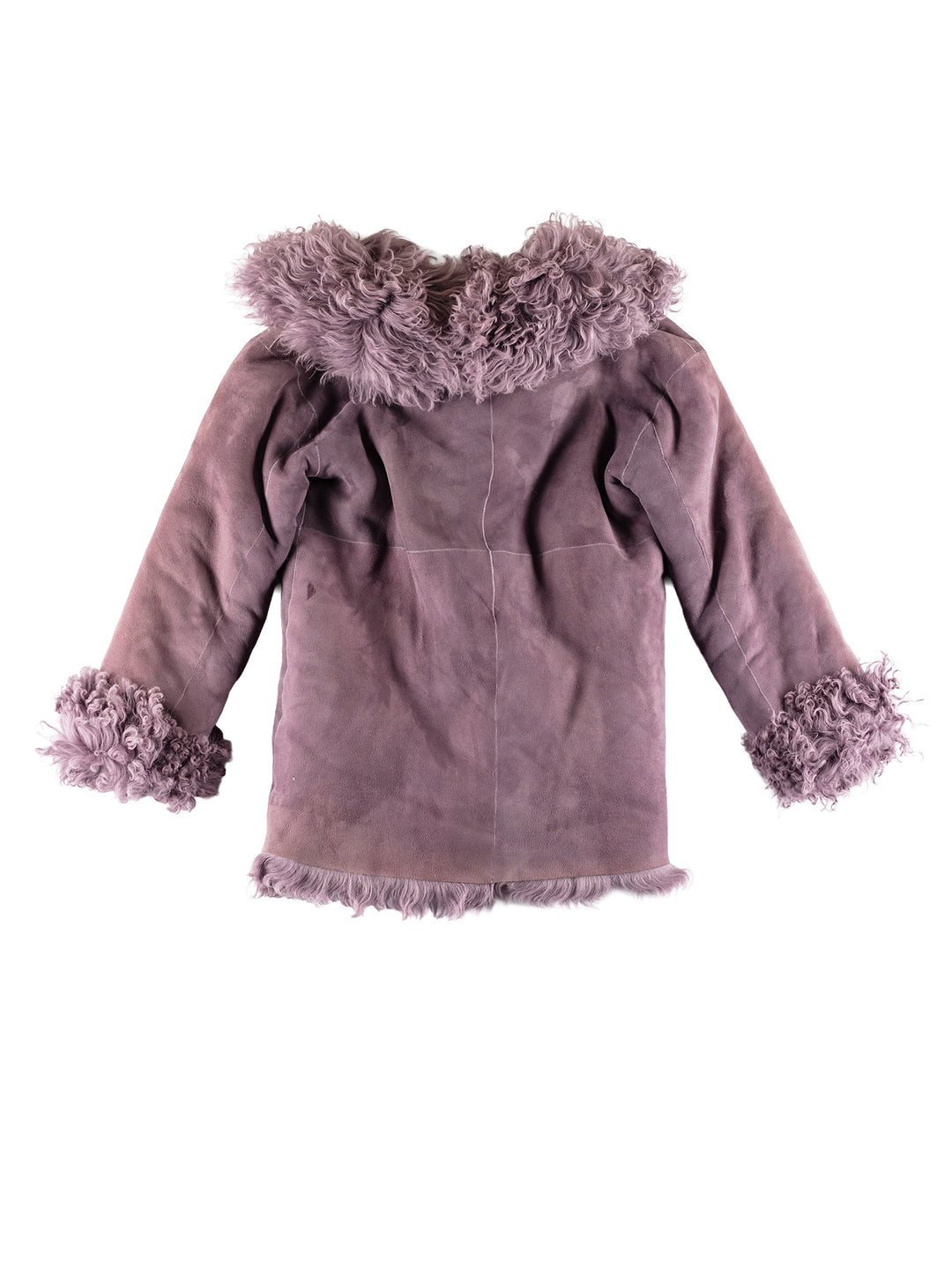 Vintage 70's Women Sheepskin Coat in PurpleMN486