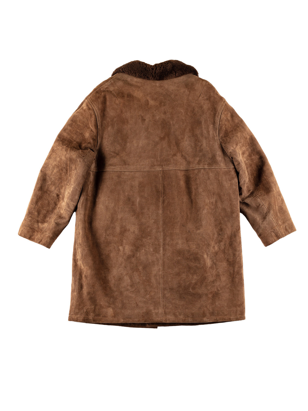 Vintage 80's Men Faux Sheepskin Coat in BrownVN716