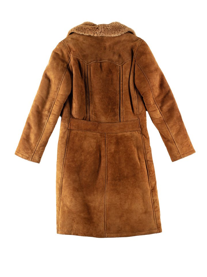 Vintage 70's Men Sheepskin Coat in BrownVN657