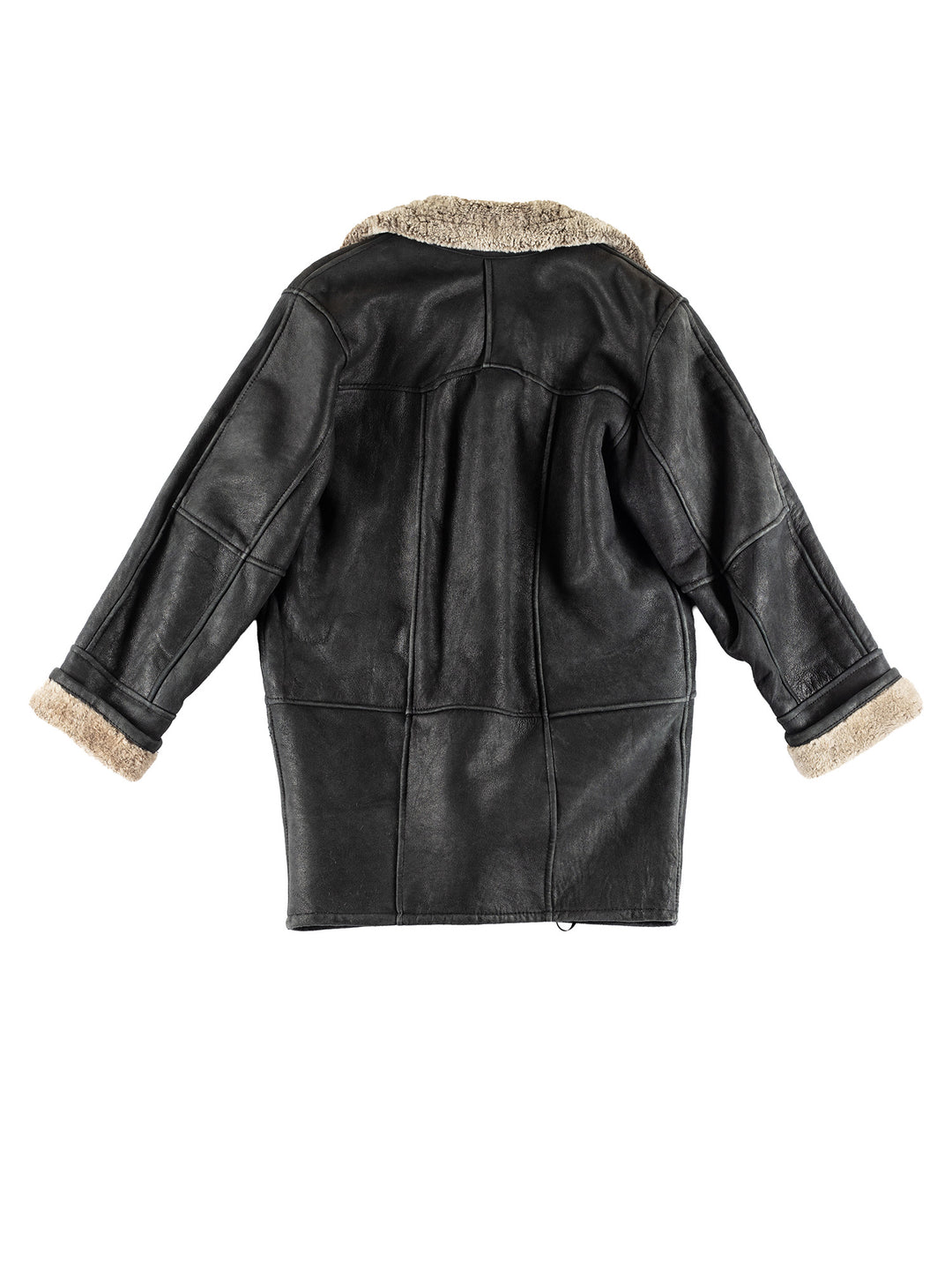 Vintage 80's Women Sheepskin Coat in BlackMN395