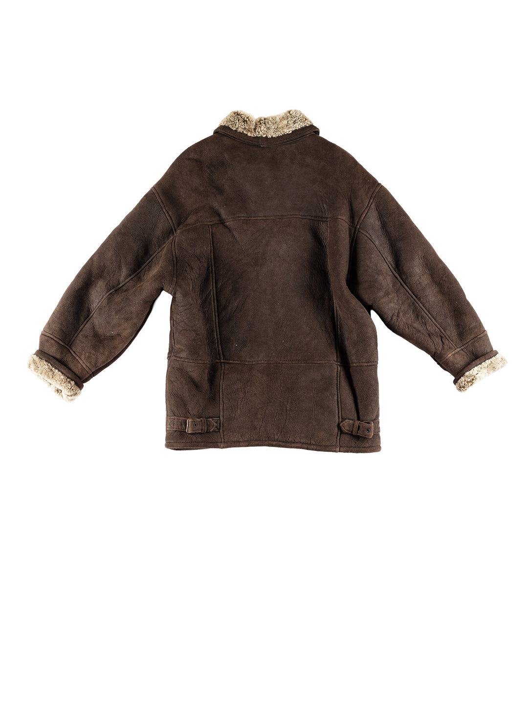 Vintage 80's Men Sheepskin Coat in BrownVN733