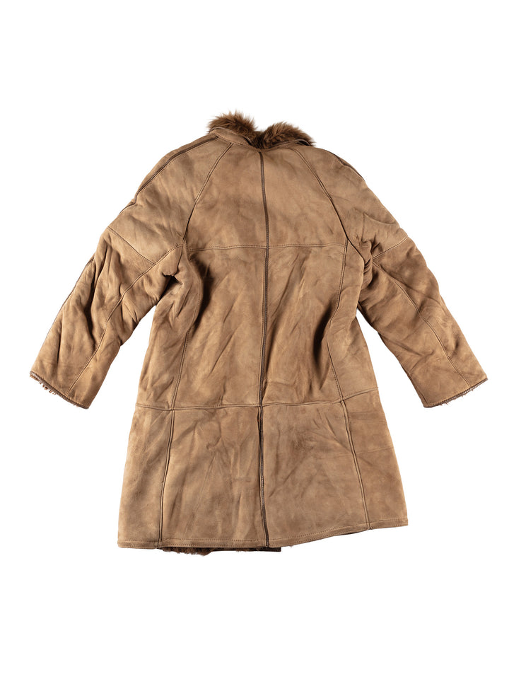 Vintage 70's Women Sheepskin Coat in BrownMN603