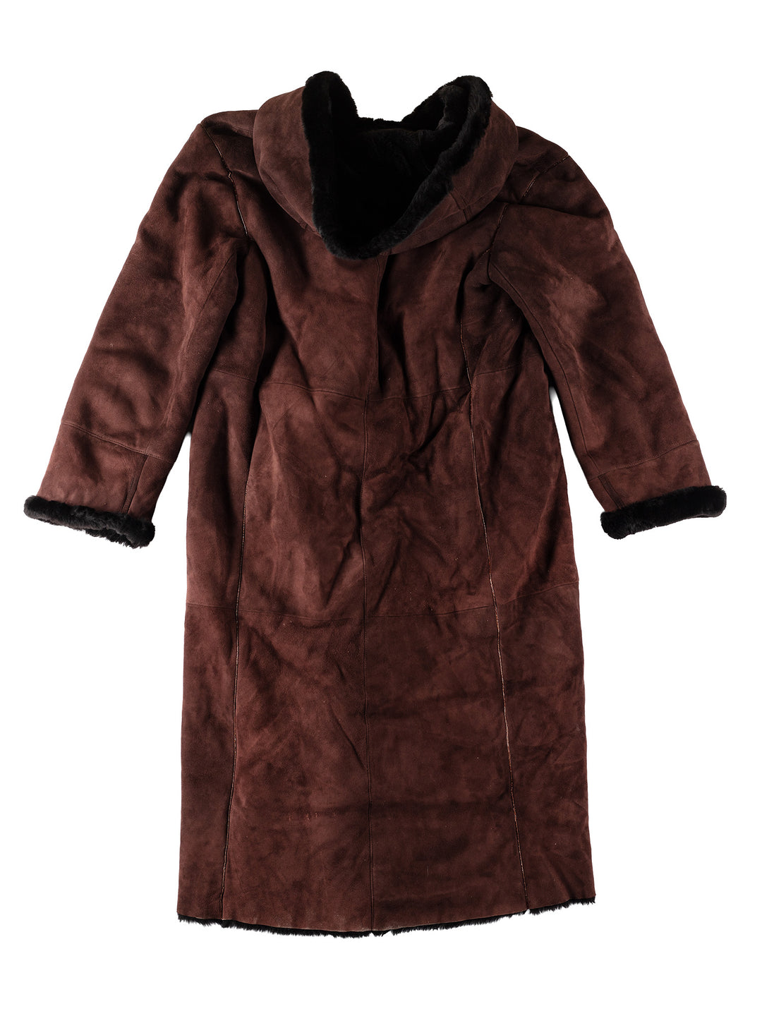 Vintage 80's Women Sheepskin Coat in BrownMN546