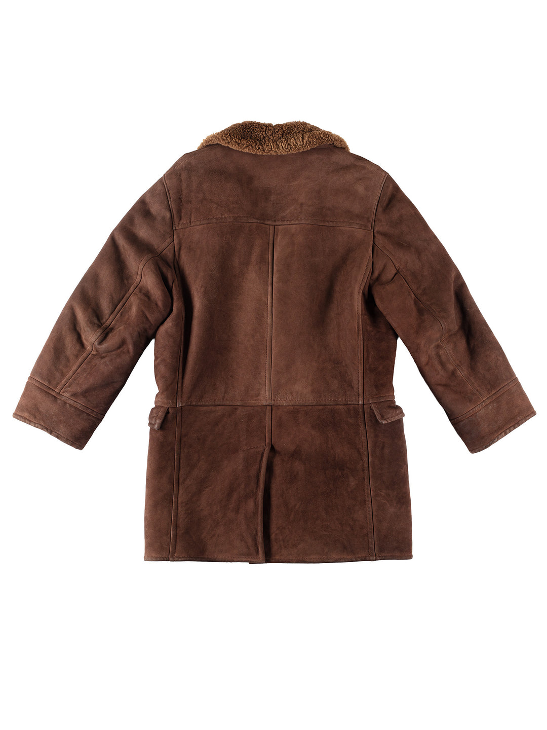 Vintage 80's Men Sheepskin Coat in BrownVN287