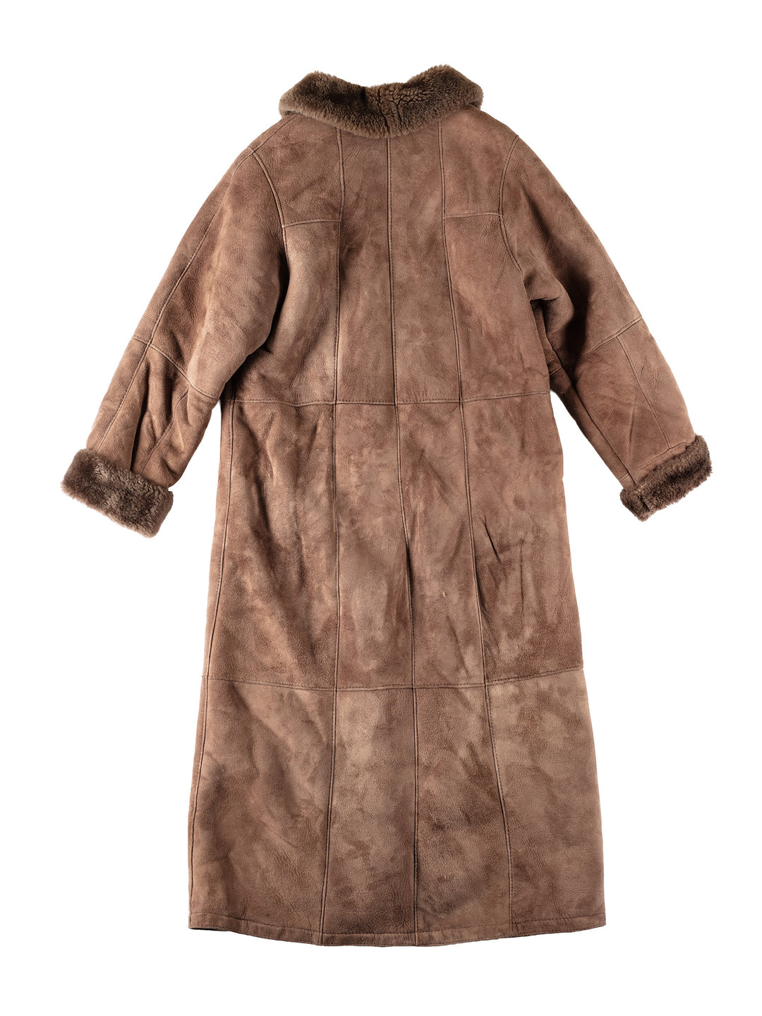 Vintage 80's Women Sheepskin Coat in BrownMN556