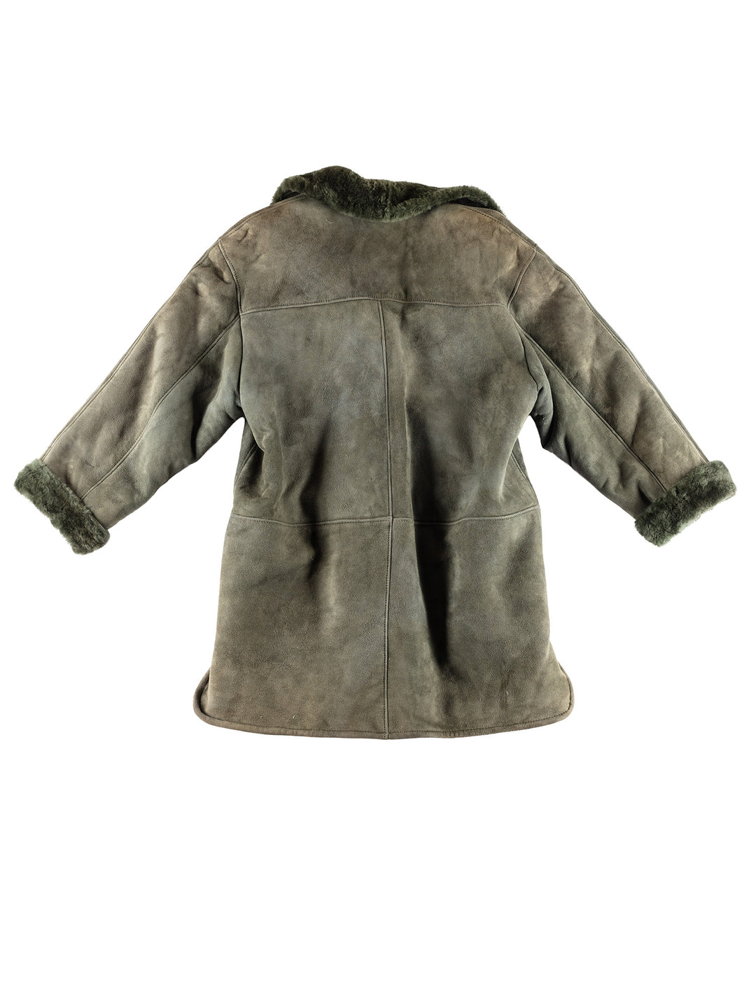 Vintage 70's Women Sheepskin Coat in GreenMN417