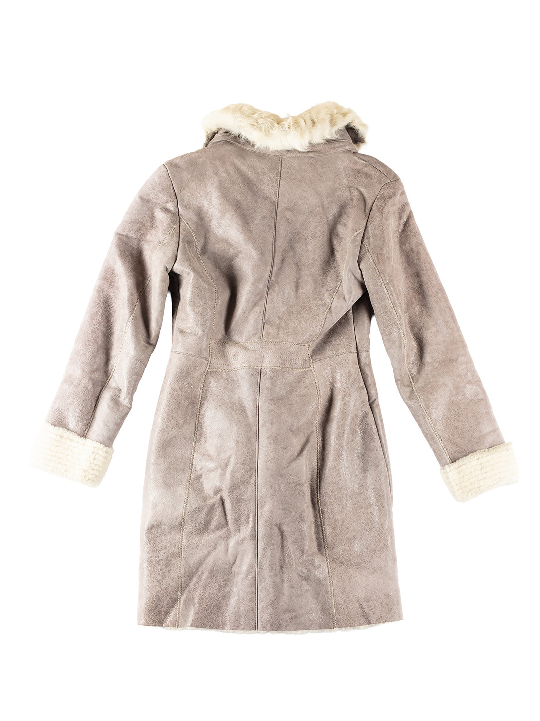 Vintage 70's Women Sheepskin Coat in GrayMN325