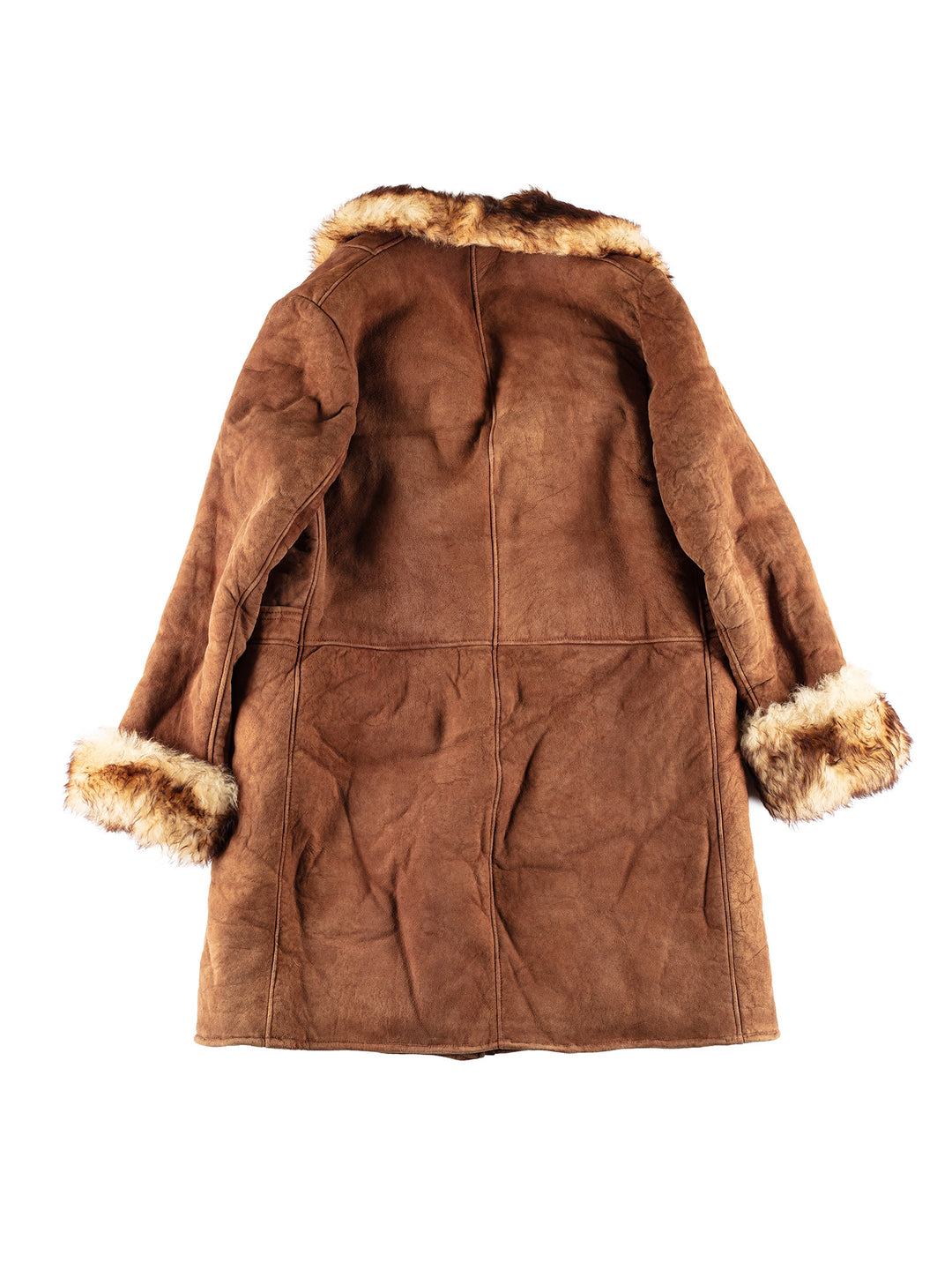 Vintage 80's Women Sheepskin Coat in BrownMN412
