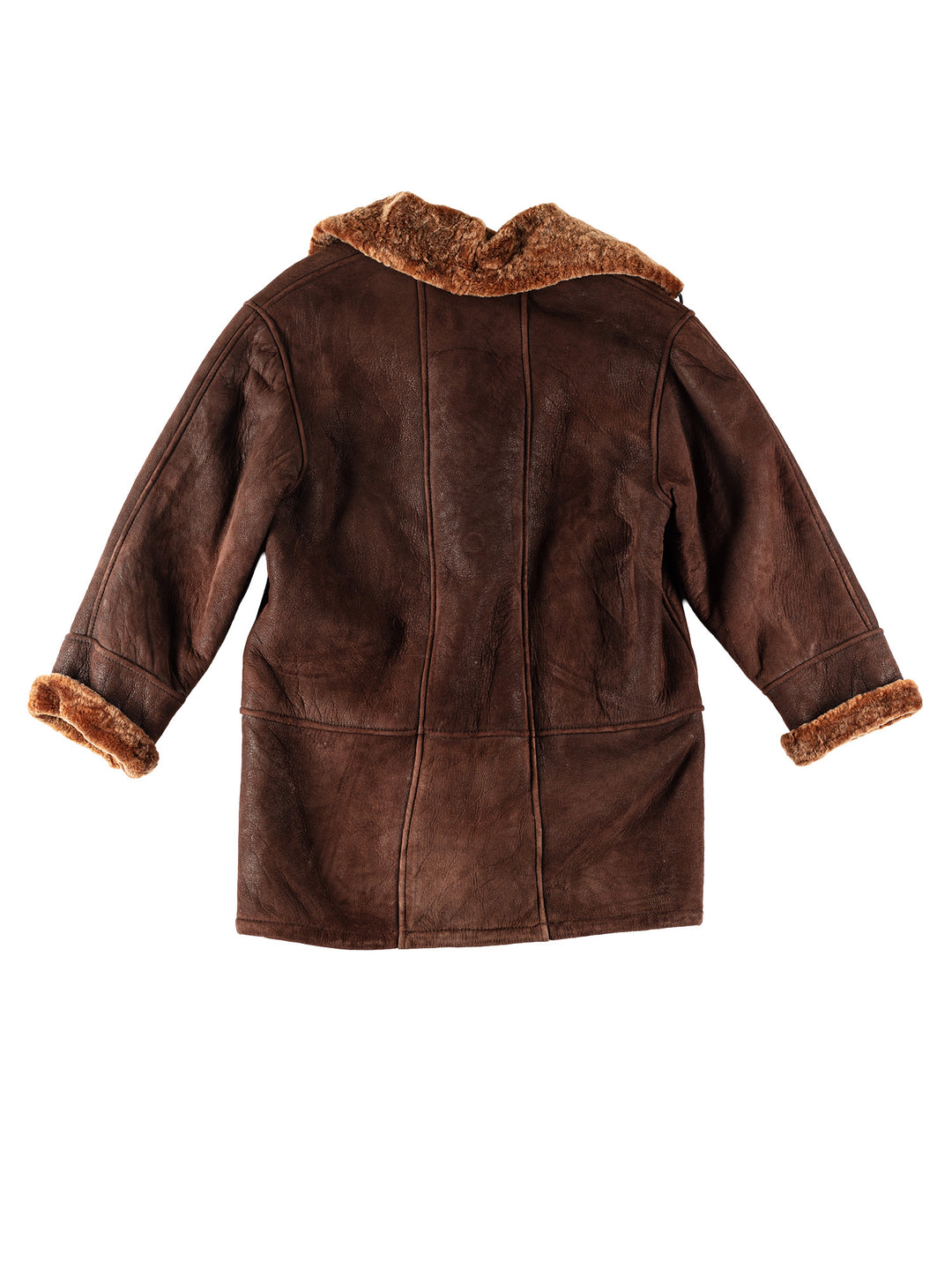 Vintage 80's Women Sheepskin Coat in BrownMN710