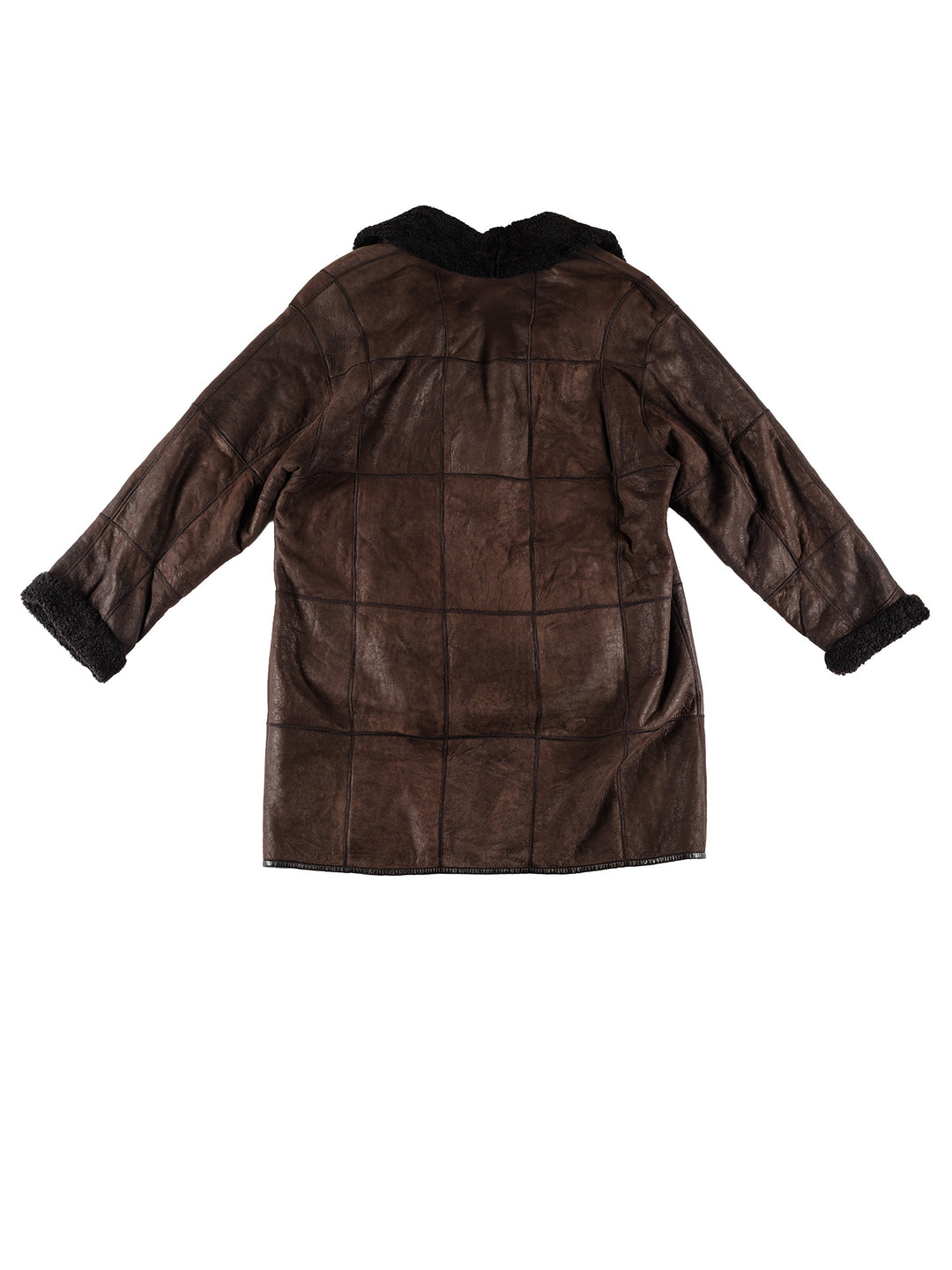 Vintage 80's Women Sheepskin Coat in BrownMN752