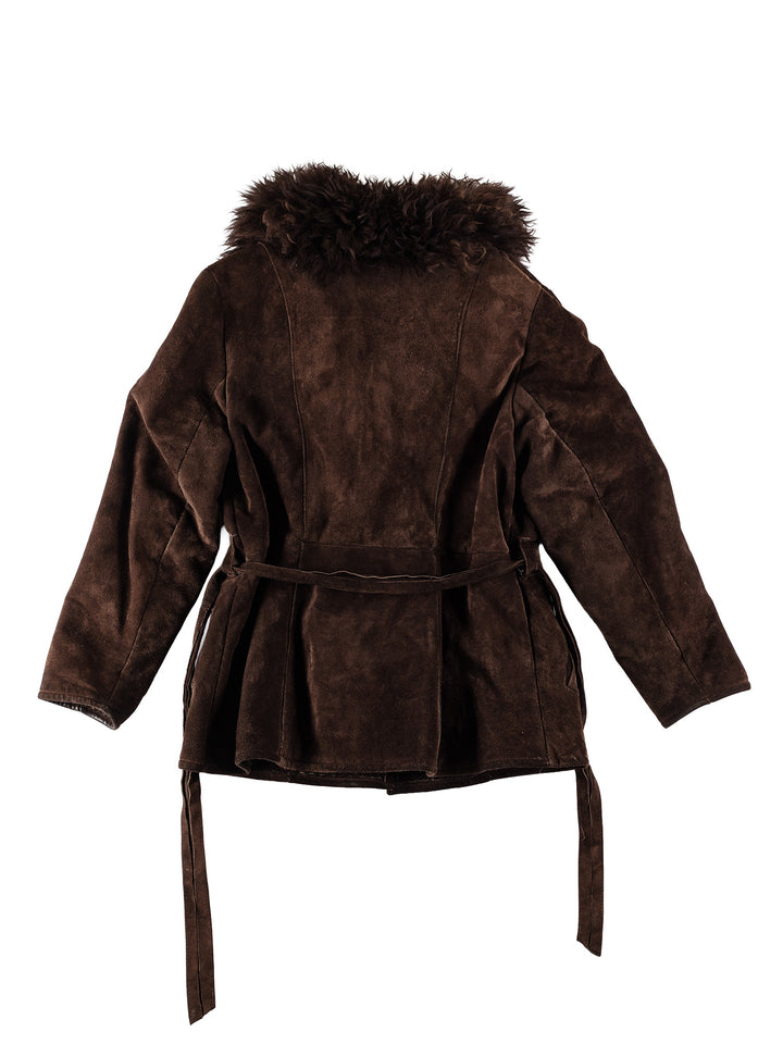 Vintage 70's Women Sheepskin Coat in BrownMN674