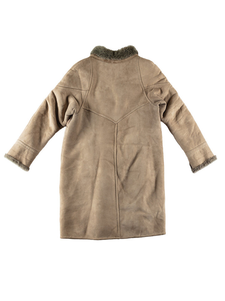 Vintage 70's Women Sheepskin Coat in BeigeMN669