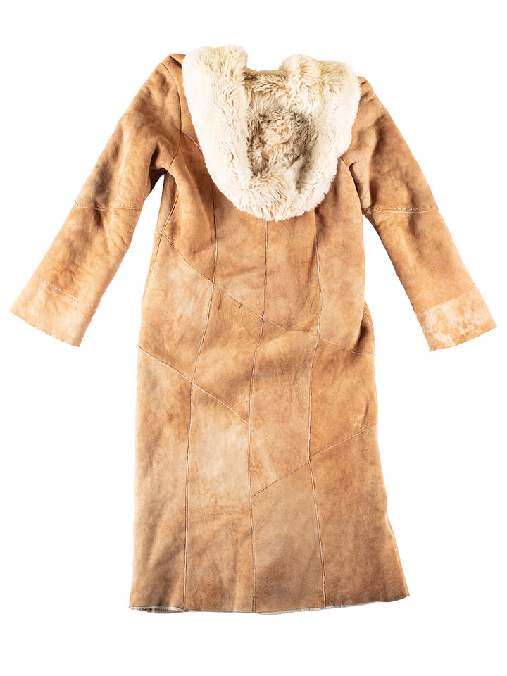 Vintage 70's Women Sheepskin Coat in BeigeMN340