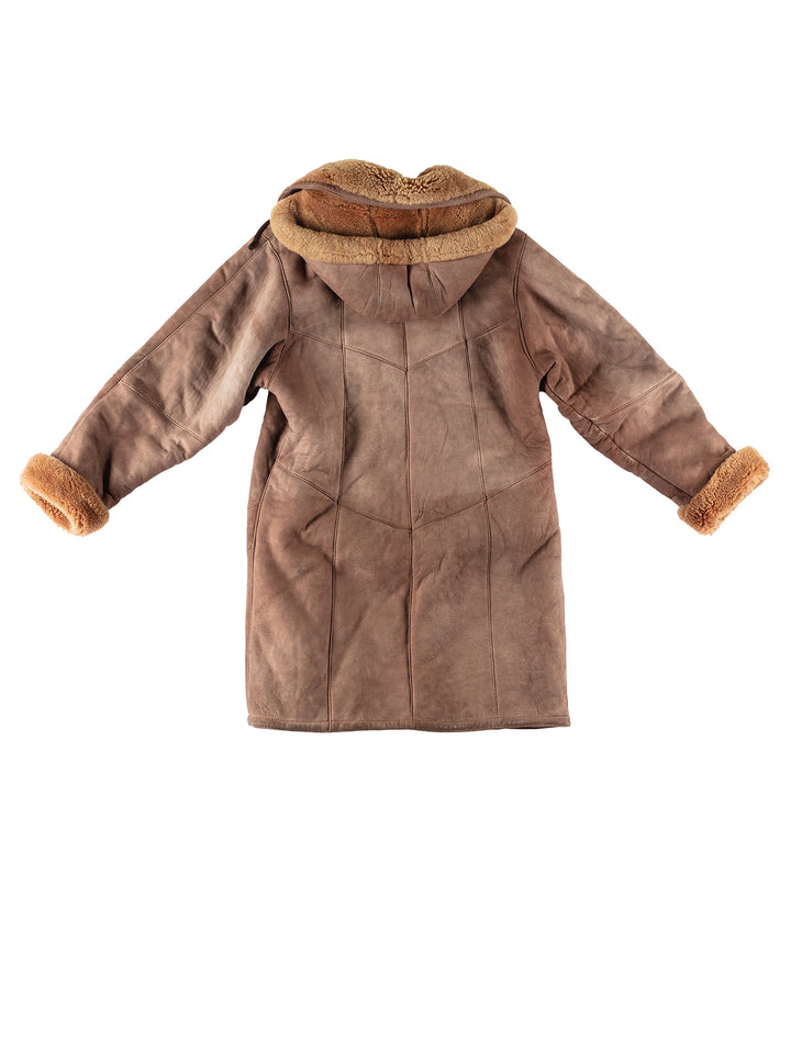 Vintage 70's Women Sheepskin Coat in BrownMN720