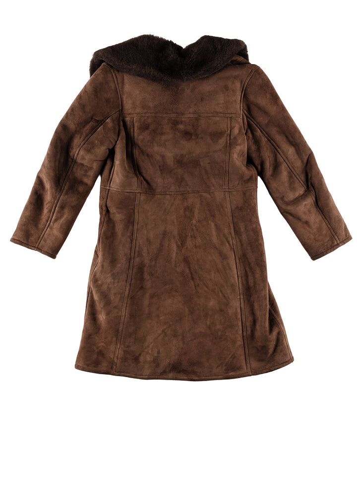 Vintage 70's Men Sheepskin Coat in BrownVN634