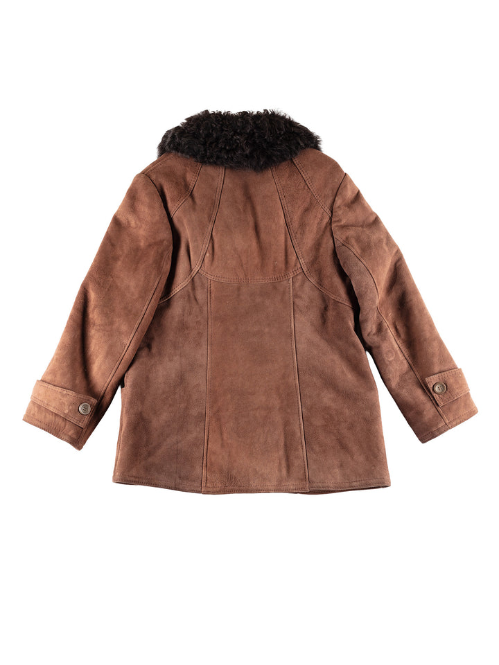 Vintage 70's Women Sheepskin Coat in BrownMN416
