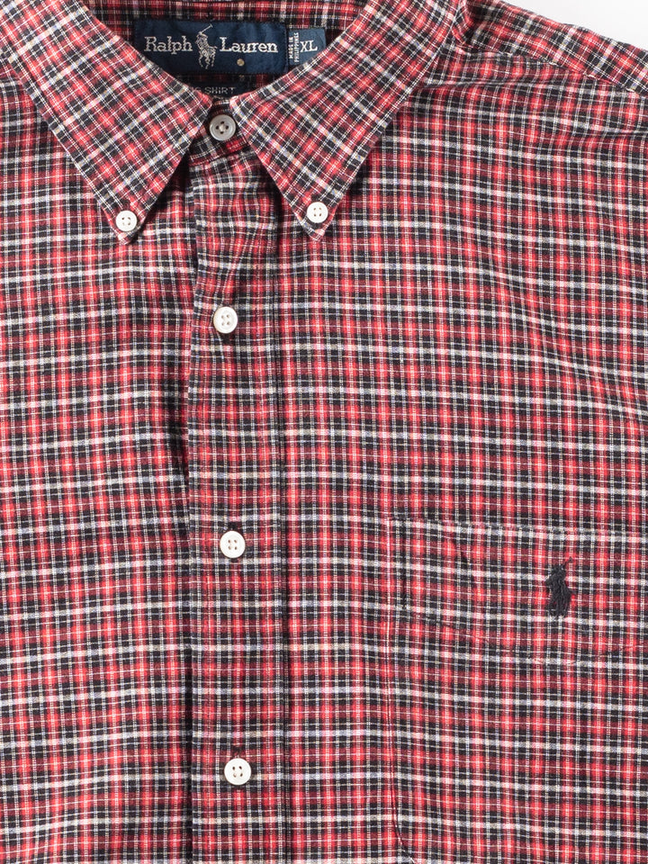 Vintage 2000. gadu vīriešu Ralph Lauren krekls sarkanā krāsā