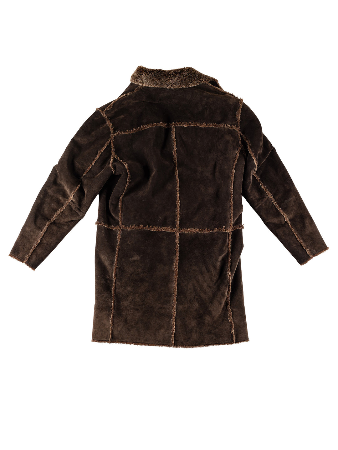 Vintage 70's Men Faux Sheepskin Coat in BrownVN710
