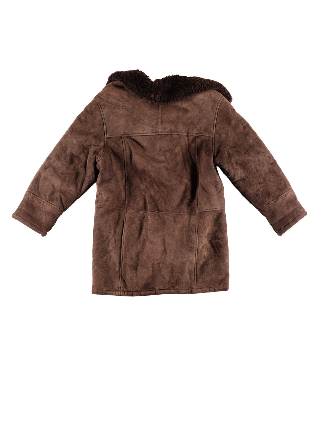 Vintage 80's Women Sheepskin Coat in BrownMN414