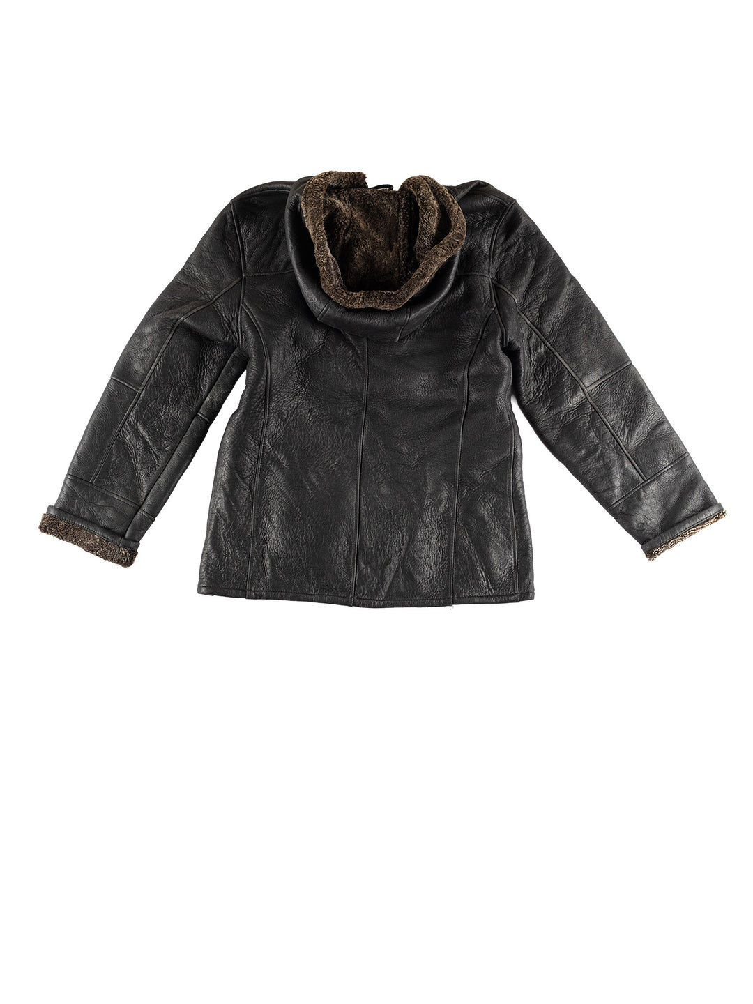 Vintage 80's Men Sheepskin Jacket in BlackVN463