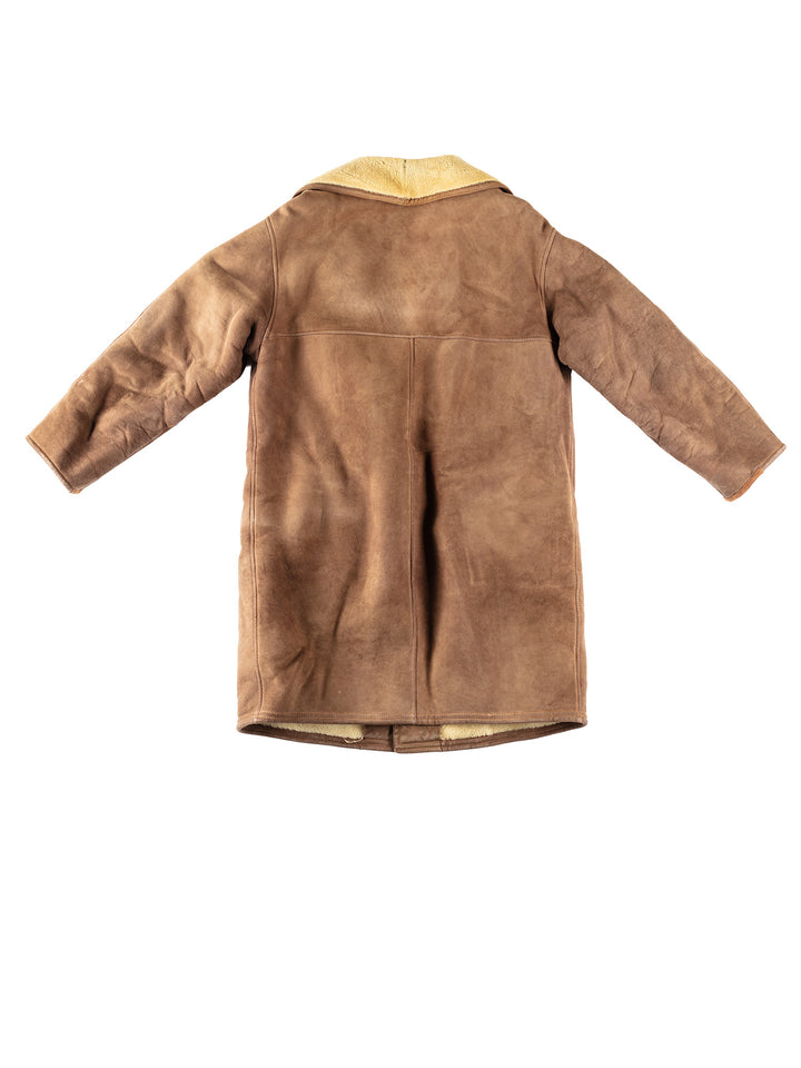 Vintage 70's Men Sheepskin Coat in BrownVN330