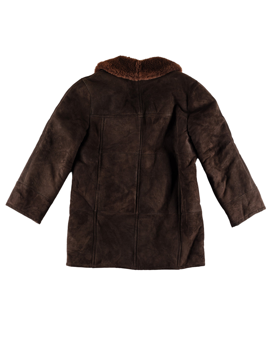 Vintage 80's Men Sheepskin Coat in BrownVN452