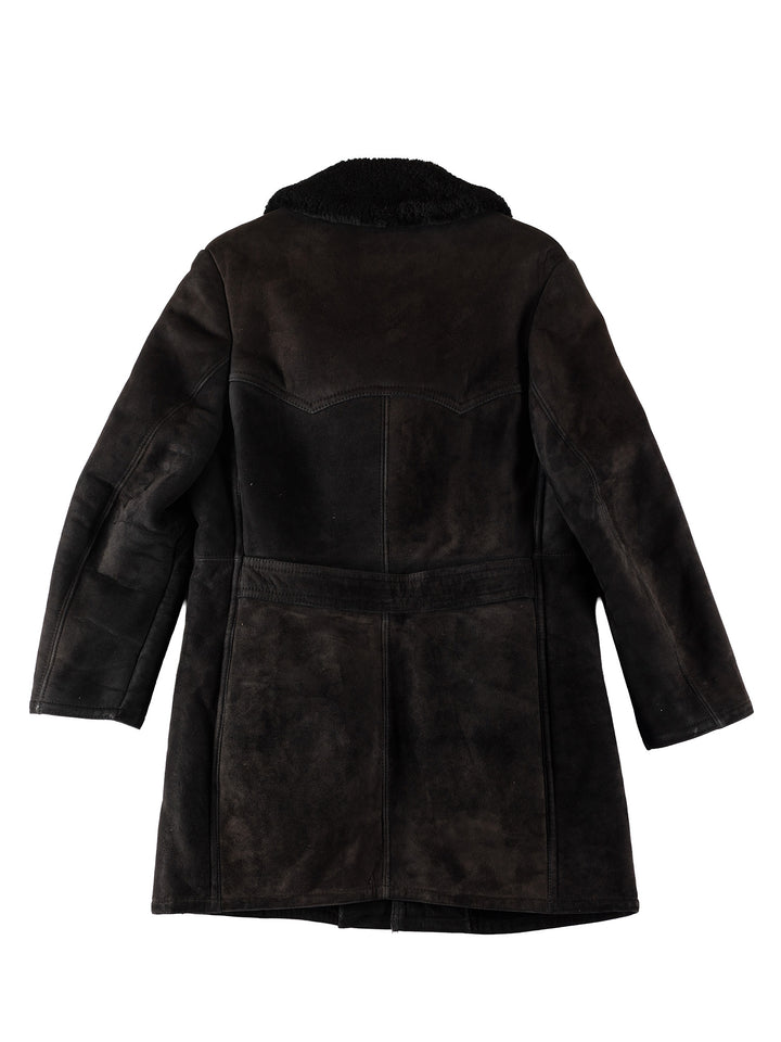 Vintage 70's Men Sheepskin Coat in BlackVN425