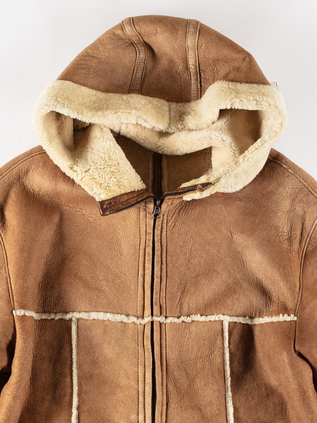 Vintage 70's Women Sheepskin Jacket in BrownMN723